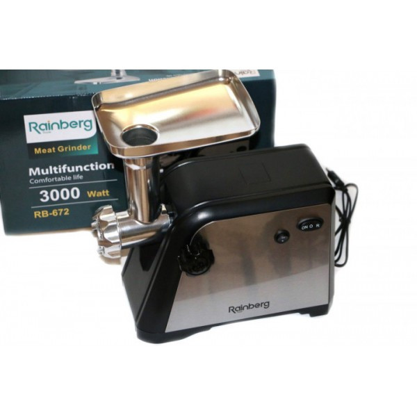 Электромясорубка с соковыжималкой Rainberg RB-672 3000W Black Silver 112839, КОД: 2381111
Электромясорубка с соковыжималкой Rainberg RB-672 3000W Black Silver 112839, КОД: 2381111