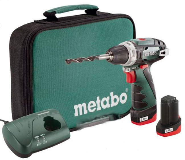 Аккумуляторный шуруповерт Metabo PowerMaxx BS + 2 акб Li-Power 10,8 V 2,0 Ah + з у LC 40 + сумка, КОД: 2368011
Аккумуляторный шуруповерт Metabo PowerMaxx BS + 2 акб Li-Power 10,8 V 2,0 Ah + з у LC 40 + сумка, КОД: 2368011