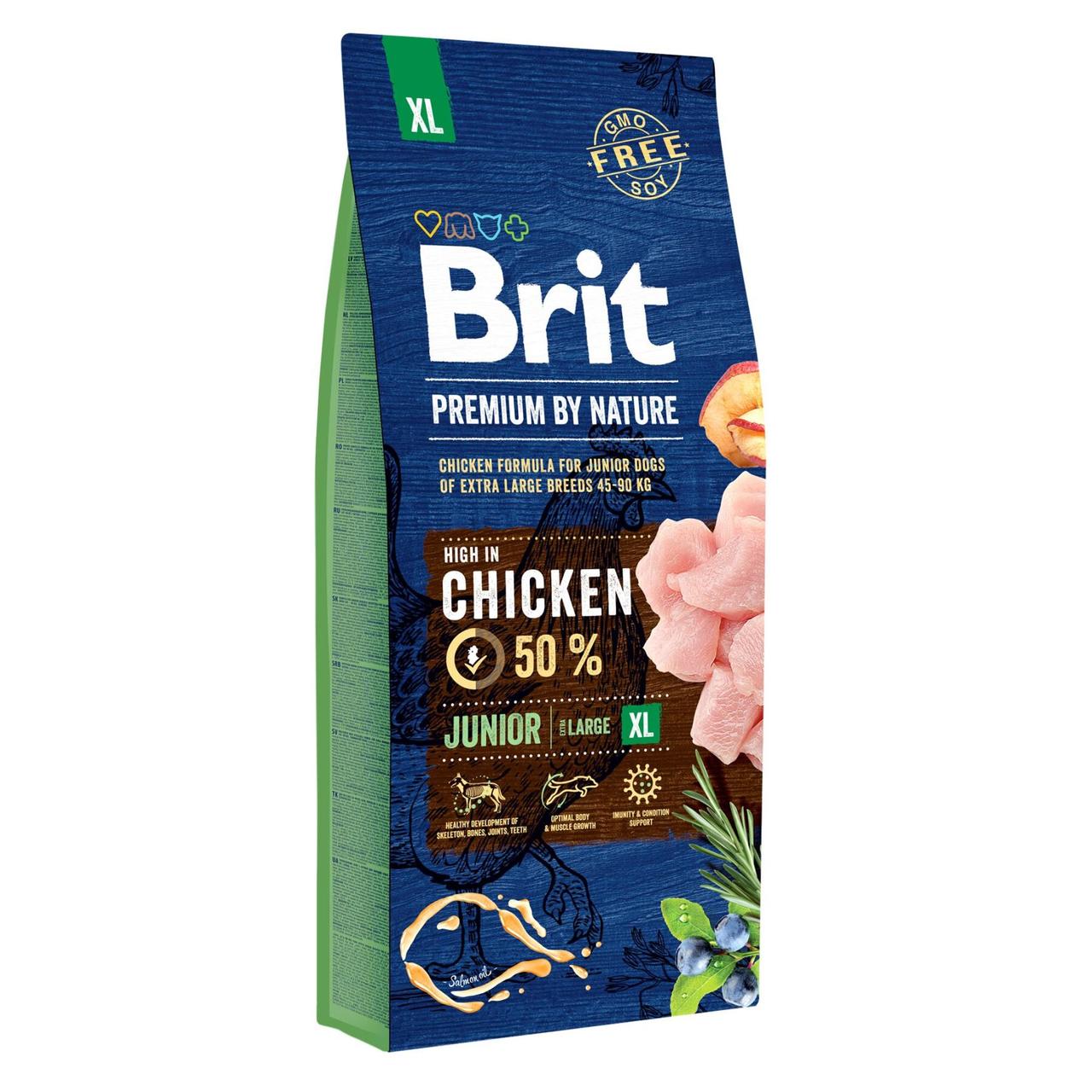 Сухой корм для щенков и молодых собак гигантских пород (весом от 45 кг) Brit Premium Junior XL 15 кг (курица)
Сухой корм для щенков и молодых собак гигантских пород (весом от 45 кг) Brit Premium Junior XL 15 кг (курица)