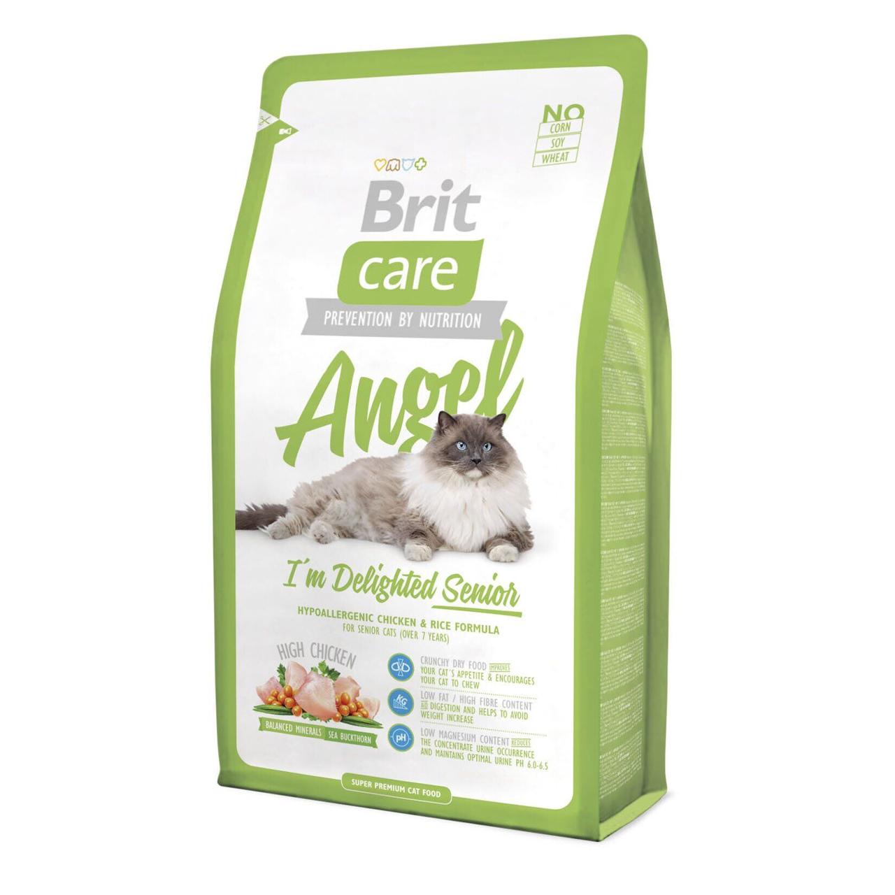 Сухой корм для пожилых кошек Brit Care Cat Angel I am Delighted Senior 2 кг (курица и рис)
Сухой корм для пожилых кошек Brit Care Cat Angel I am Delighted Senior 2 кг (курица и рис)