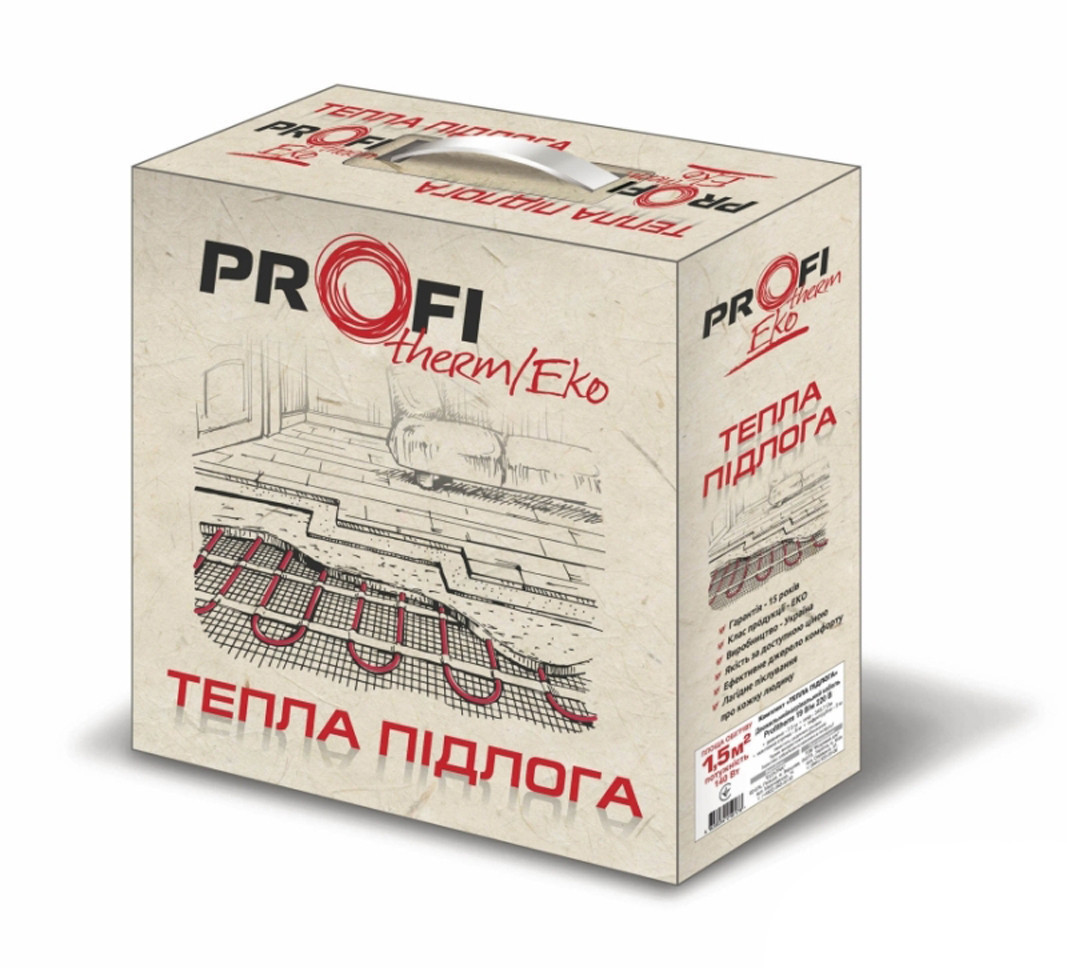 Двухжильный тонкий кабель для теплого пола под плитку ProfiTherm Eko Flex 220 Вт (1,2-1,6 м2)
Двухжильный тонкий кабель для теплого пола под плитку ProfiTherm Eko Flex 220 Вт (1,2-1,6 м2)