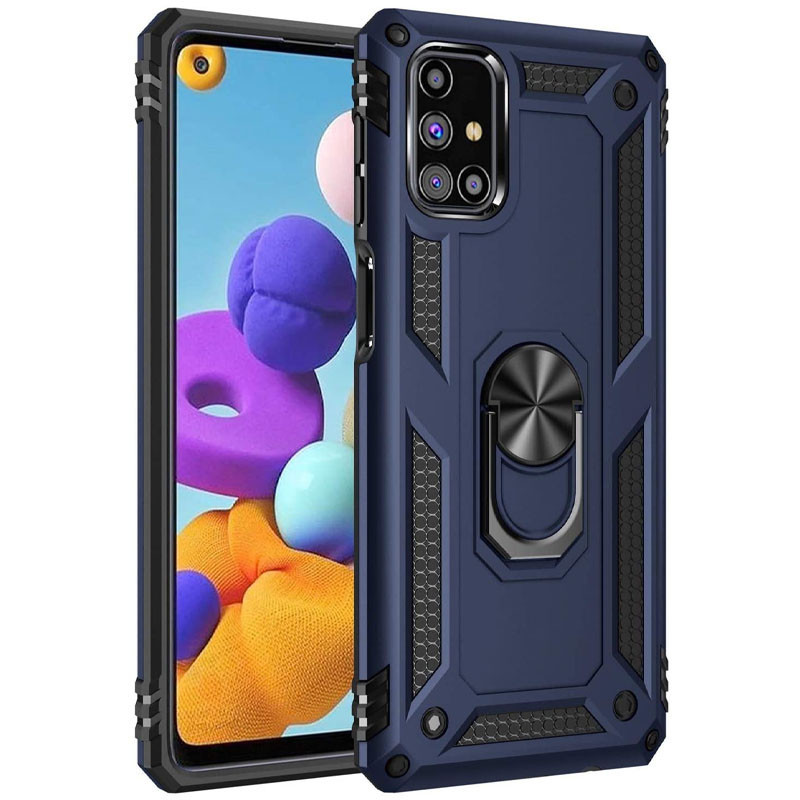 Ударопрочный чехол Serge Ring магнитный держатель для Samsung Galaxy M31s, Темно-синий
Ударопрочный чехол Serge Ring магнитный держатель для Samsung Galaxy M31s, Темно-синий