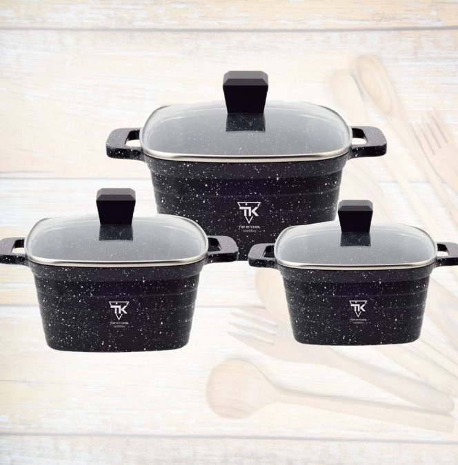 Набор кастрюль с гранитным покрытием Top Kitchen TK00024, Набор кухонной посуды квадратный кастрюли с крышками, Разные цвета
Набор кастрюль с гранитным покрытием Top Kitchen TK00024, Набор кухонной посуды квадратный кастрюли с крышками, Разные цвета