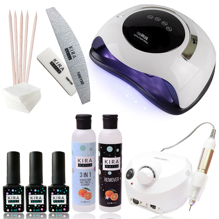 Стартовый набор Kira Nails "Standart Sun BQ-5T" + фрезер для маникюра Nail Drill ZS-601 PRO White
Стартовый набор Kira Nails "Standart Sun BQ-5T" + фрезер для маникюра Nail Drill ZS-601 PRO White