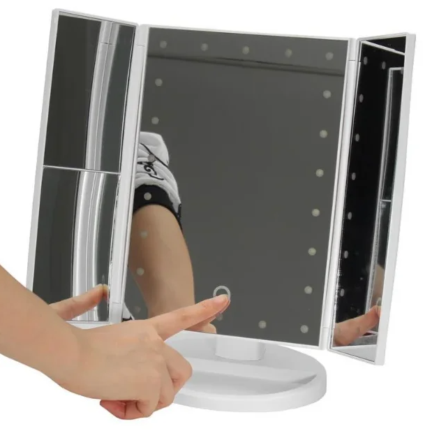 Зеркало тройное для макияжа Superstar Magnifying Mirror с LED-подсветкой прямоугольное с увеличением белое
Зеркало тройное для макияжа Superstar Magnifying Mirror с LED-подсветкой прямоугольное с увеличением белое