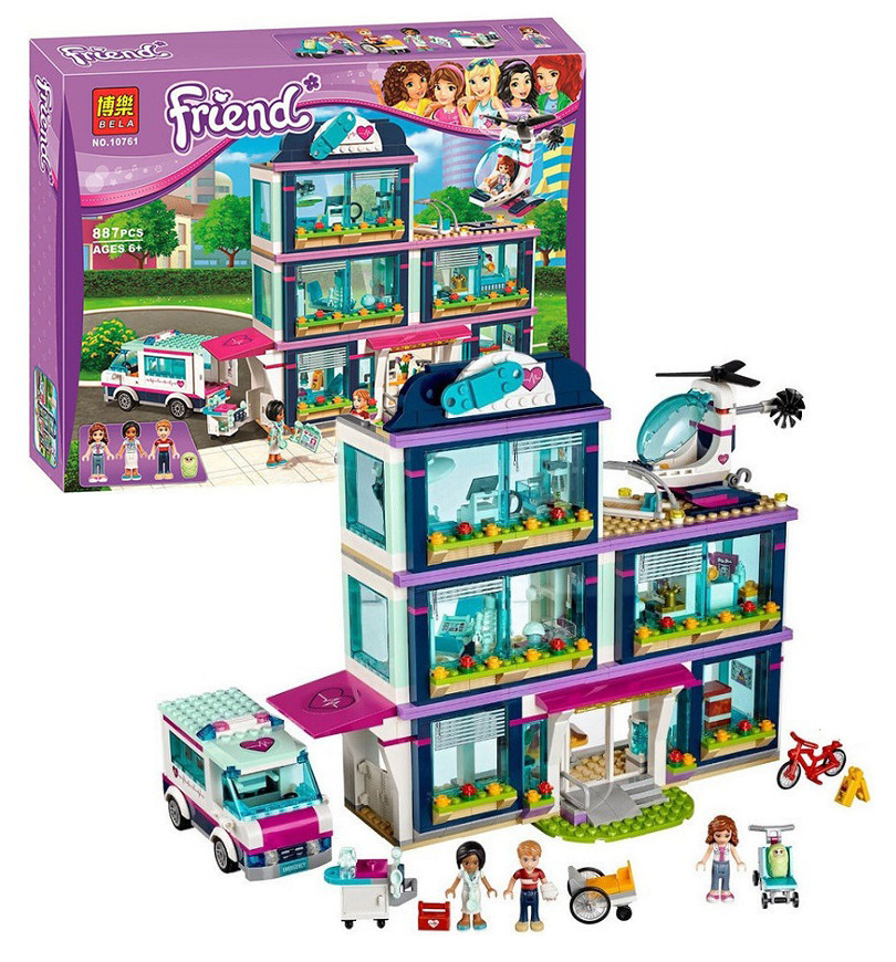 Конструктор Bela Friend "Клиника Хартлейк-Сити". Совместим с LEGO и LELE. Безопасен. 887 деталей. арт. 10761
Конструктор Bela Friend "Клиника Хартлейк-Сити". Совместим с LEGO и LELE. Безопасен. 887 деталей. арт. 10761