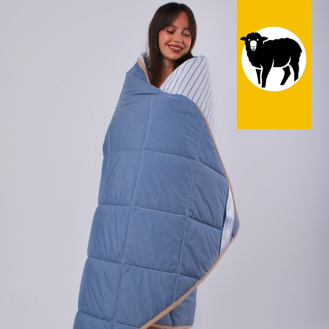 Одеяло с шерсти Мериноса облегченное Lite Goodnight.Store 160х200 см (цвет синий / белый в полоску)
Одеяло с шерсти Мериноса облегченное Lite Goodnight.Store 160х200 см (цвет синий / белый в полоску)