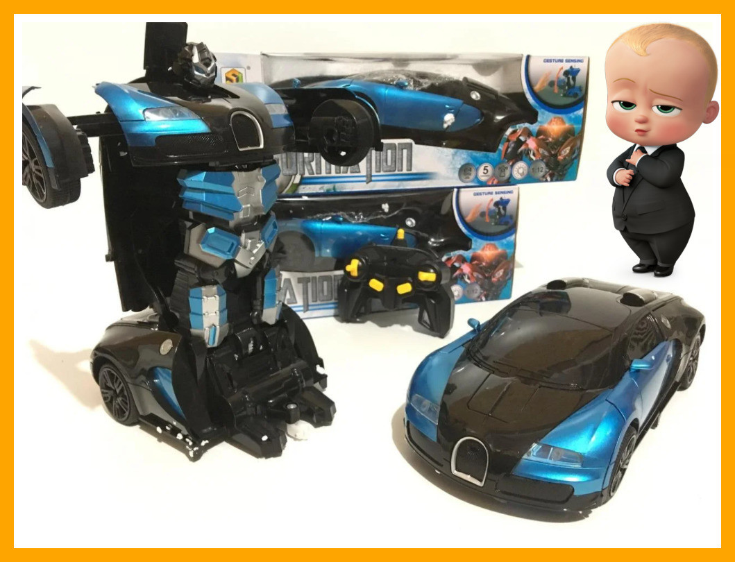 Машинка Трансформер Bugatti Robot Car Size 12 синяя робот-трансформер на радиоуправлении 460х260х370мм
Машинка Трансформер Bugatti Robot Car Size 12 синяя робот-трансформер на радиоуправлении 460х260х370мм