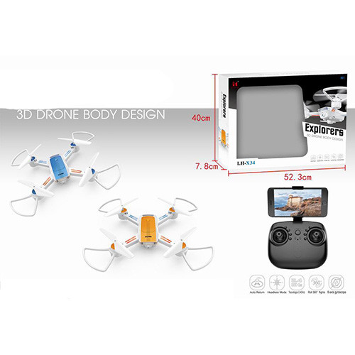 Квадрокоптер LH-X34HWF-30 радіокер.,акум.,камера,запасні лопасті,USB,2 кольори,світло,кор.,52-40-9см
Квадрокоптер LH-X34HWF-30 радіокер.,акум.,камера,запасні лопасті,USB,2 кольори,світло,кор.,52-40-9см