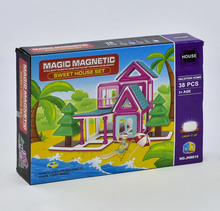Детский магнитный конструктор Magic Magnetic Пляжный домик JH 8815 38 деталей Разноцветный (2-JH8815-73871)
Детский магнитный конструктор Magic Magnetic Пляжный домик JH 8815 38 деталей Разноцветный (2-JH8815-73871)