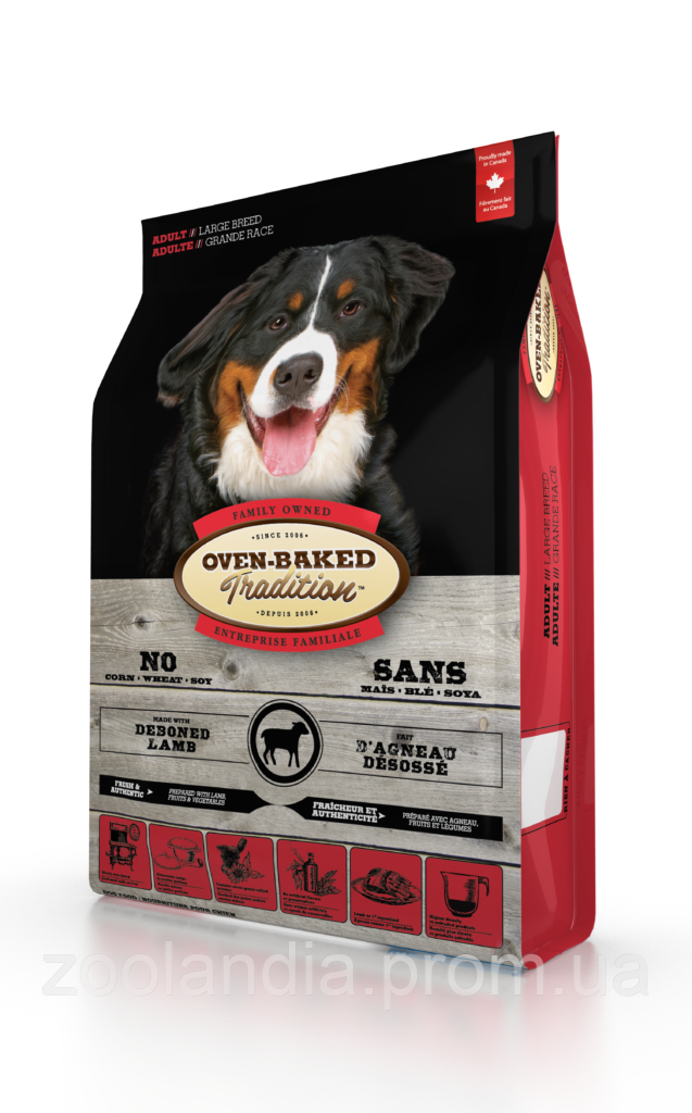 Oven-Baked (Овен Бекет) Tradition adult large breed lamd - сухой корм для собак больших пород со свежим мясом
Oven-Baked (Овен Бекет) Tradition adult large breed lamd - сухой корм для собак больших пород со свежим мясом