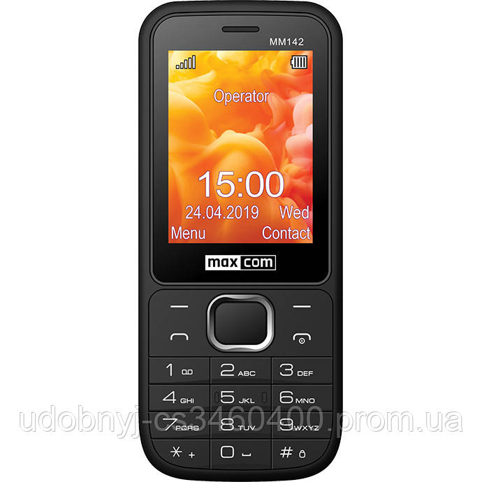 Мобильный телефон с большим экраном и камерой на 2 сим карты Maxcom MM142 Black, Черный
Мобильный телефон с большим экраном и камерой на 2 сим карты Maxcom MM142 Black, Черный