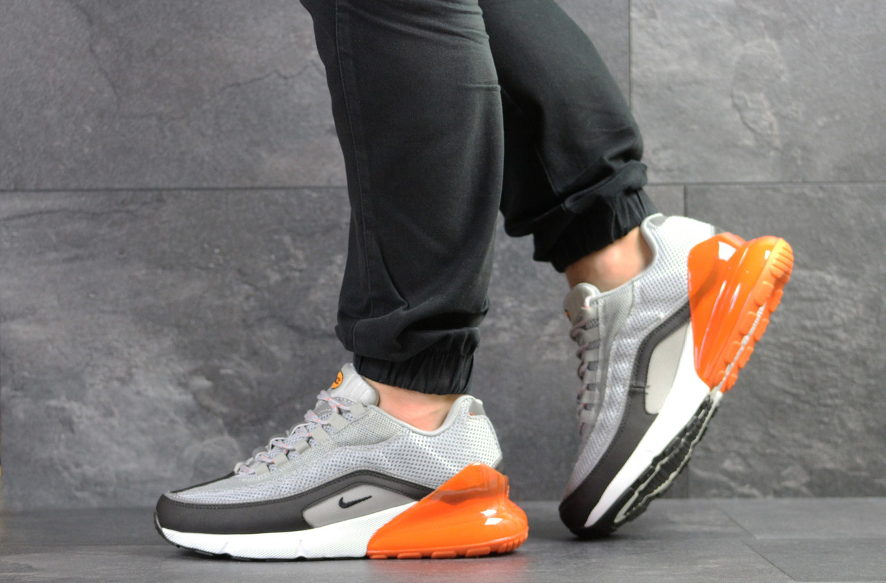Мужские кроссовки в стиле Nike Найк Air Max 95 + Max 270, серые с помаранчевым 46 (29 см), Серый
Мужские кроссовки в стиле Nike Найк Air Max 95 + Max 270, серые с помаранчевым 46 (29 см), Серый