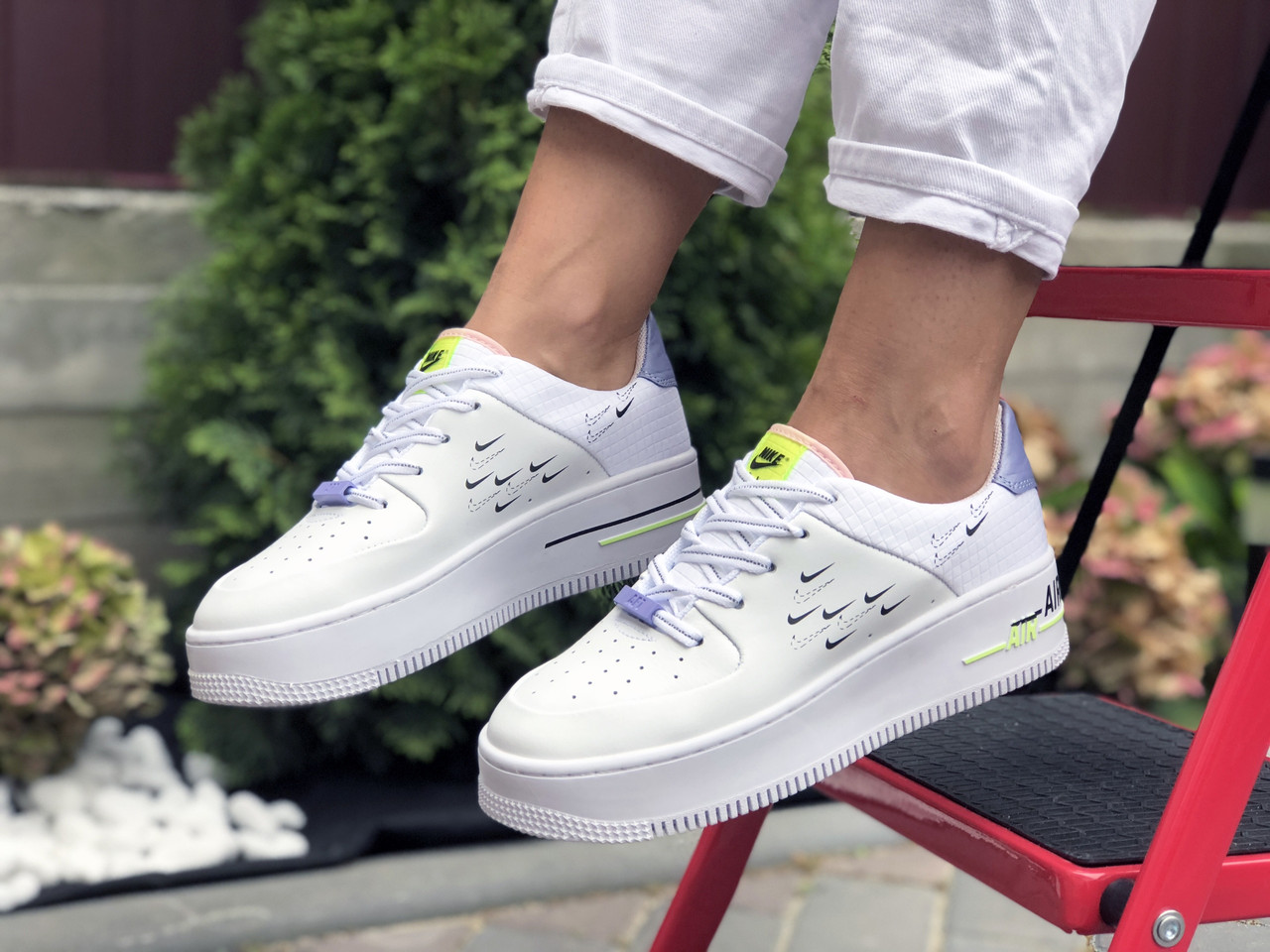 Женские кроссовки в стиле Nike Найк Air Force 1, кожа, белые с фиалковым, 40 (25 см), Белый
Женские кроссовки в стиле Nike Найк Air Force 1, кожа, белые с фиалковым, 40 (25 см), Белый