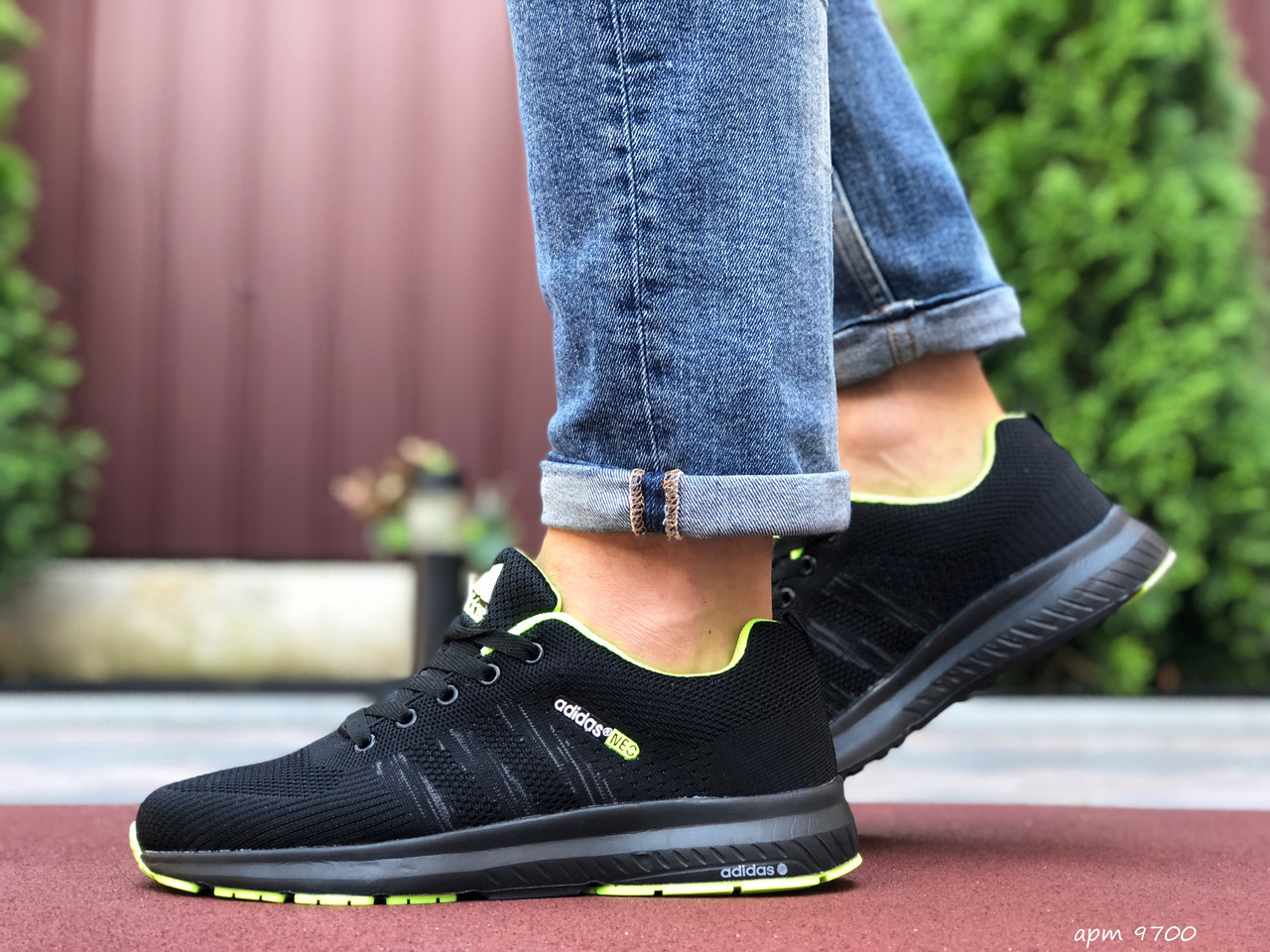Мужские кроссовки в стиле Adidas Адидас NEO, черные с салатовым, 45 (28,7 см), Черный
Мужские кроссовки в стиле Adidas Адидас NEO, черные с салатовым, 45 (28,7 см), Черный