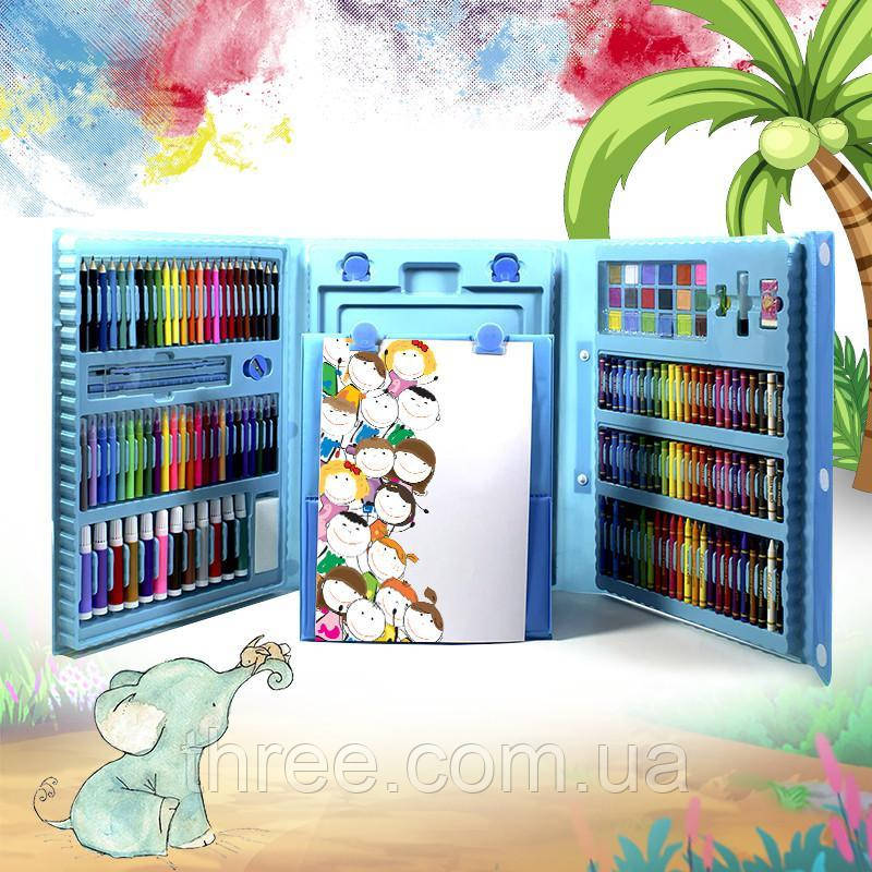 Набор для детского творчества и рисования Lesko Super Mega Art Set 208 предметов Blue большой детский
Набор для детского творчества и рисования Lesko Super Mega Art Set 208 предметов Blue большой детский