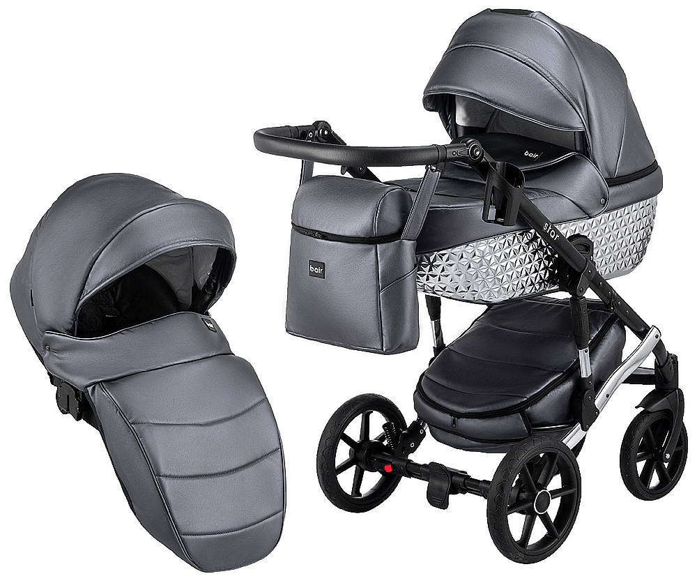 Коляска 2 в 1 Bair Star (Silver) кожа 100% 33S графит (перламутр) - графитовая люлька
Коляска 2 в 1 Bair Star (Silver) кожа 100% 33S графит (перламутр) - графитовая люлька