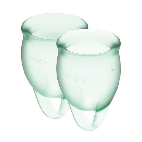 Набор менструальных чаш Satisfyer Feel Confident (light green), 15мл и 20мл, мешочек для хранения
Набор менструальных чаш Satisfyer Feel Confident (light green), 15мл и 20мл, мешочек для хранения