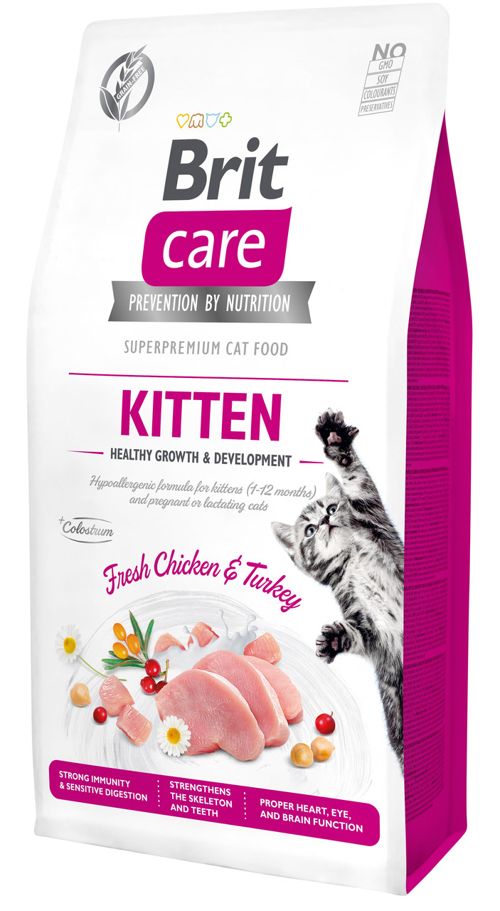 Сухой корм для котят, для здорового роста и развития Brit Care Cat GF Kitten HGrowth & Developmen, 7 кг
Сухой корм для котят, для здорового роста и развития Brit Care Cat GF Kitten HGrowth & Developmen, 7 кг