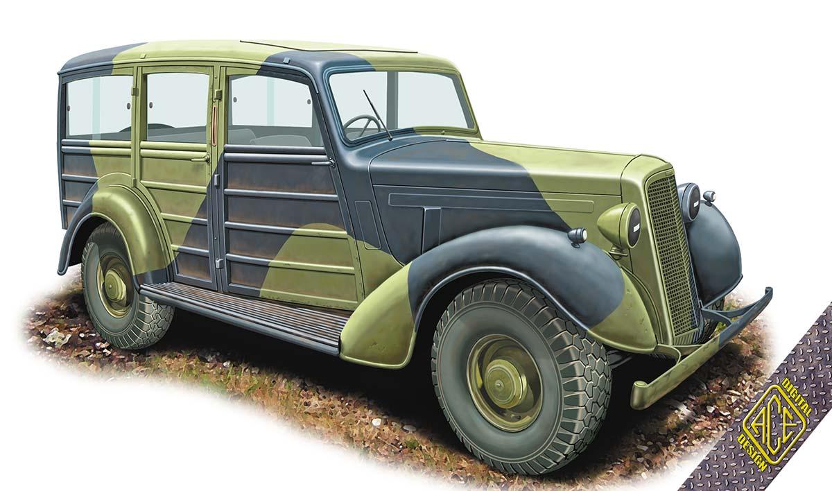 Пластикова модель 1/72 ACE 72551 Британський штабний автомобіль Super Snipe Station Wagon Woodie
Пластикова модель 1/72 ACE 72551 Британський штабний автомобіль Super Snipe Station Wagon Woodie