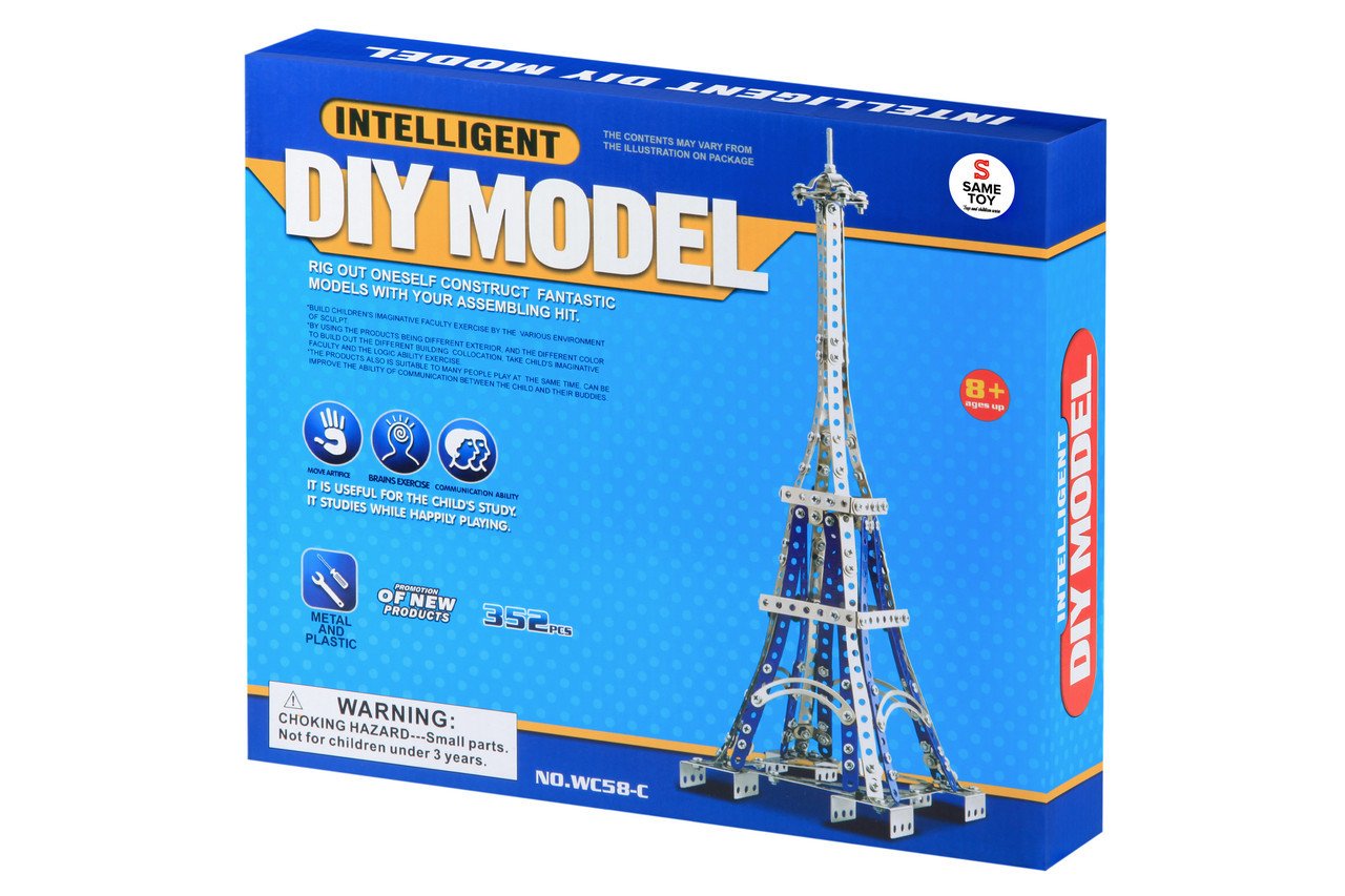 Конструктор металлический Same Toy Inteligent DIY Model Эйфелева башня 352 эл. WC58CUt (JN63WC58CUt)
Конструктор металлический Same Toy Inteligent DIY Model Эйфелева башня 352 эл. WC58CUt (JN63WC58CUt)