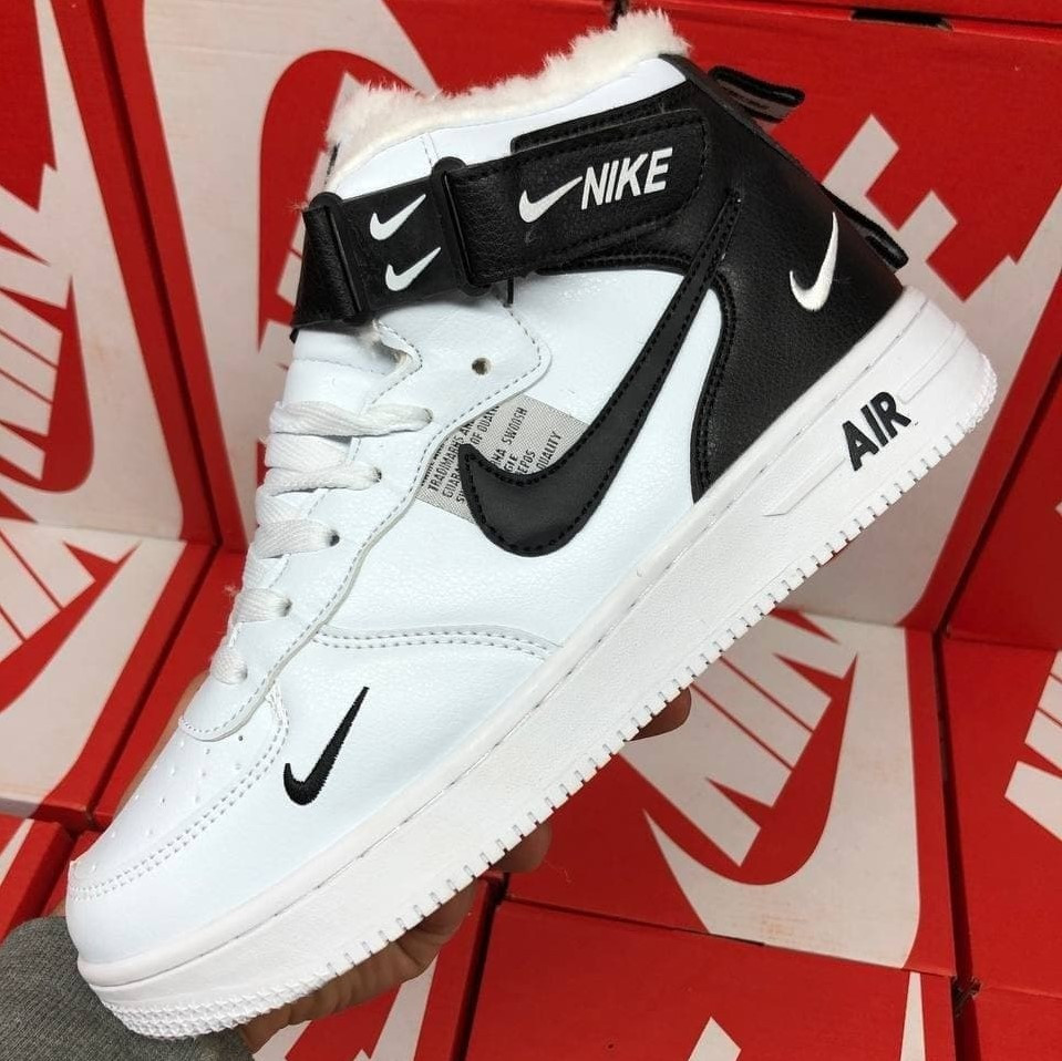 Nike Air Force 1 Mid Fur White Black (мех) | кроссовки мужские; белые/черные; кожаные; зимние; с мехом; найк 45, Черно-белый
Nike Air Force 1 Mid Fur White Black (мех) | кроссовки мужские; белые/черные; кожаные; зимние; с мехом; найк 45, Черно-белый