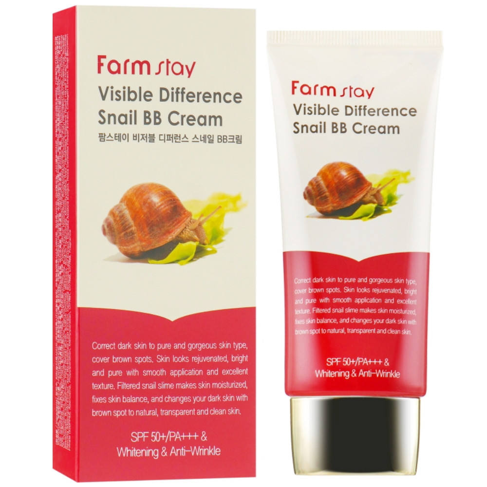 Восстанавливающий бб крем с экстрактом улитки Farmstay Visible Difference Snail BB Cream SPF-40 50г
Восстанавливающий бб крем с экстрактом улитки Farmstay Visible Difference Snail BB Cream SPF-40 50г