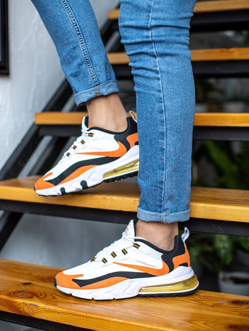 Кроссовки мужские Nike Air Max 270 React белые с оранжевым, Найк Аир Макс 270, текстильные, код FL-1174 44, Весна/осень, Белый
Кроссовки мужские Nike Air Max 270 React белые с оранжевым, Найк Аир Макс 270, текстильные, код FL-1174 44, Весна/осень, Белый