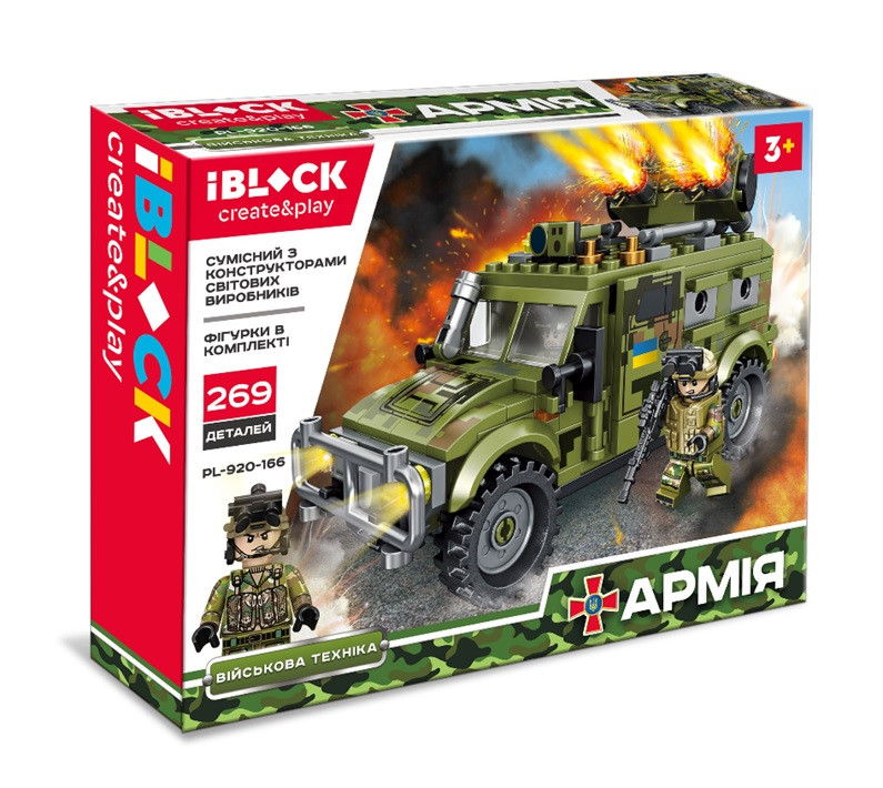 Конструктор IBLOCK PL-920-166 (36шт) АРМИЯ, 269дет., в собран.кор. 28*6*21 см(КИ
Конструктор IBLOCK PL-920-166 (36шт) АРМИЯ, 269дет., в собран.кор. 28*6*21 см(КИ