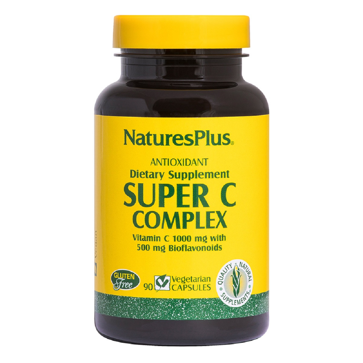 Супер Комплекс Витамина С 1000 мг, Биофлавоноиды 500 мг, Super C Complex, Nature's Plus, 90 капсул
Супер Комплекс Витамина С 1000 мг, Биофлавоноиды 500 мг, Super C Complex, Nature's Plus, 90 капсул