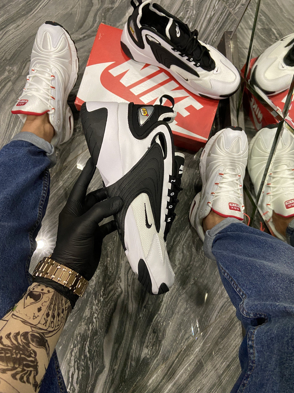 Кроссовки женские Nike Zoom Black White (Чёрный). Стильные женские кроссовки., Серебро
Кроссовки женские Nike Zoom Black White (Чёрный). Стильные женские кроссовки., Серебро