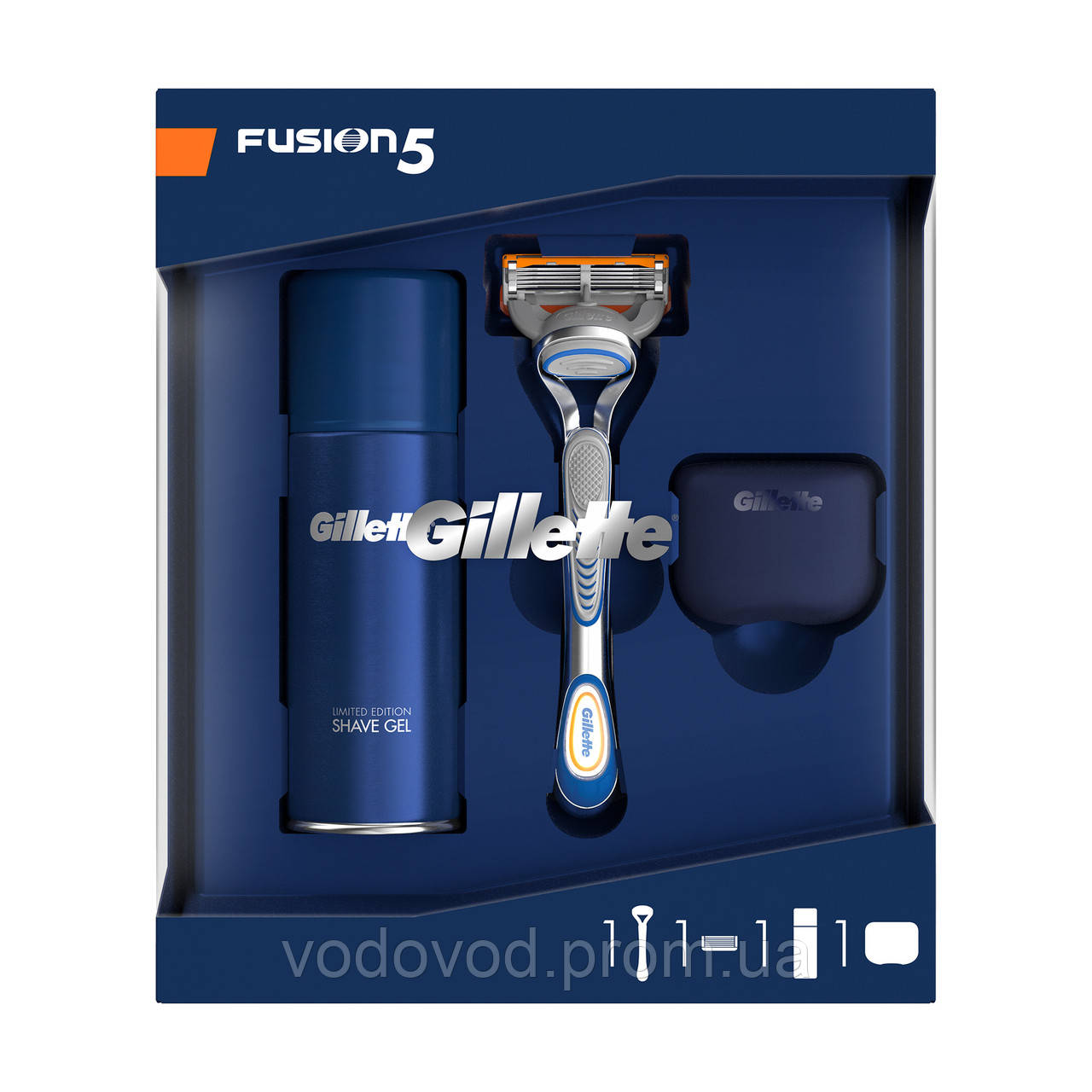 Подарочный набор Gillette Fusion для мужчин (станок + 1 кассета + гель для бритья 75мл + Футляр для кассеты) 8
Подарочный набор Gillette Fusion для мужчин (станок + 1 кассета + гель для бритья 75мл + Футляр для кассеты) 8