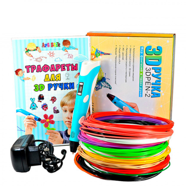 3D Ручка Smart Pro 3D Pen с ЖК-дисплеем + ПОДАРОК Набор Эко пластика 69м + Трафареты Голубой
3D Ручка Smart Pro 3D Pen с ЖК-дисплеем + ПОДАРОК Набор Эко пластика 69м + Трафареты Голубой