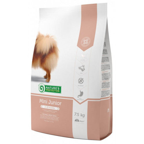 Сухой корм Natures Protection Mini Junior для щенков малых пород от 2 до 10 месяцев, 7.5 кг
Сухой корм Natures Protection Mini Junior для щенков малых пород от 2 до 10 месяцев, 7.5 кг