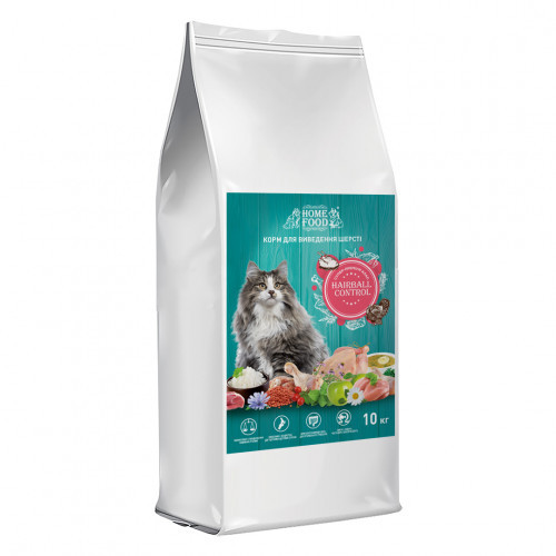 Сухой корм Home Food Hairball Control для выведения шерсти у взрослых кошек, с индейкой, уткой, 10 кг
Сухой корм Home Food Hairball Control для выведения шерсти у взрослых кошек, с индейкой, уткой, 10 кг