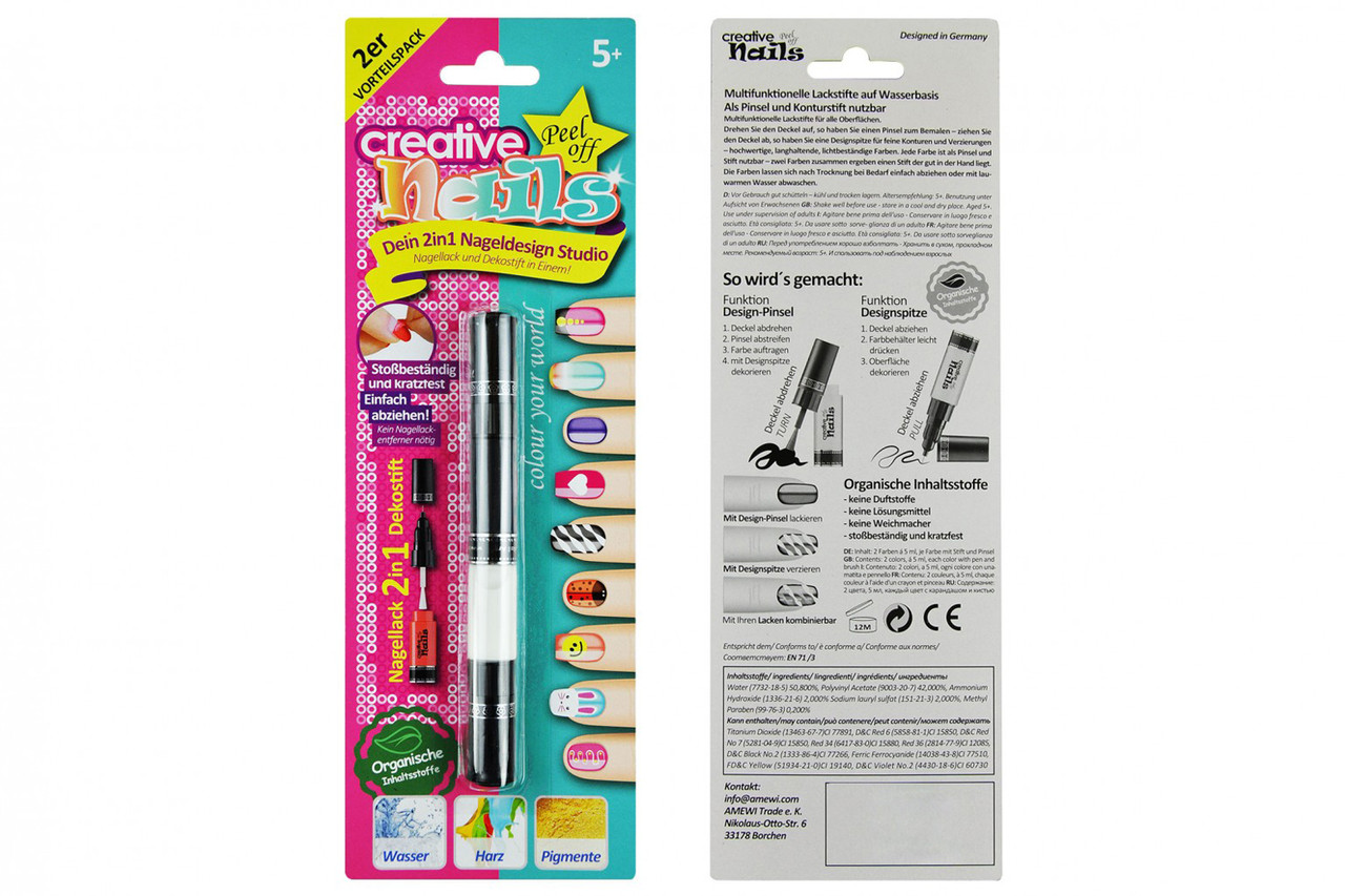 Детский лак-карандаш для ногтей Malinos Creative Nails на водной основе (2 цвета чёрний + белый), Чёрный;белый
Детский лак-карандаш для ногтей Malinos Creative Nails на водной основе (2 цвета чёрний + белый), Чёрный;белый