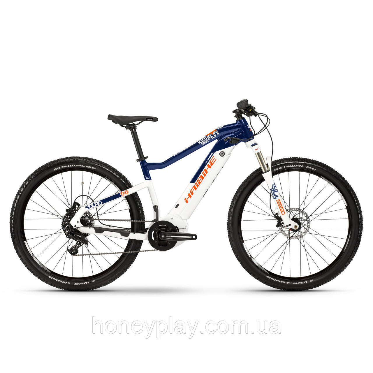 Велосипед Haibike SDURO HardNine 5.0 i500Wh NX 19 HB YCS, рама M, бело-сине-оранжевый, 2019
Велосипед Haibike SDURO HardNine 5.0 i500Wh NX 19 HB YCS, рама M, бело-сине-оранжевый, 2019