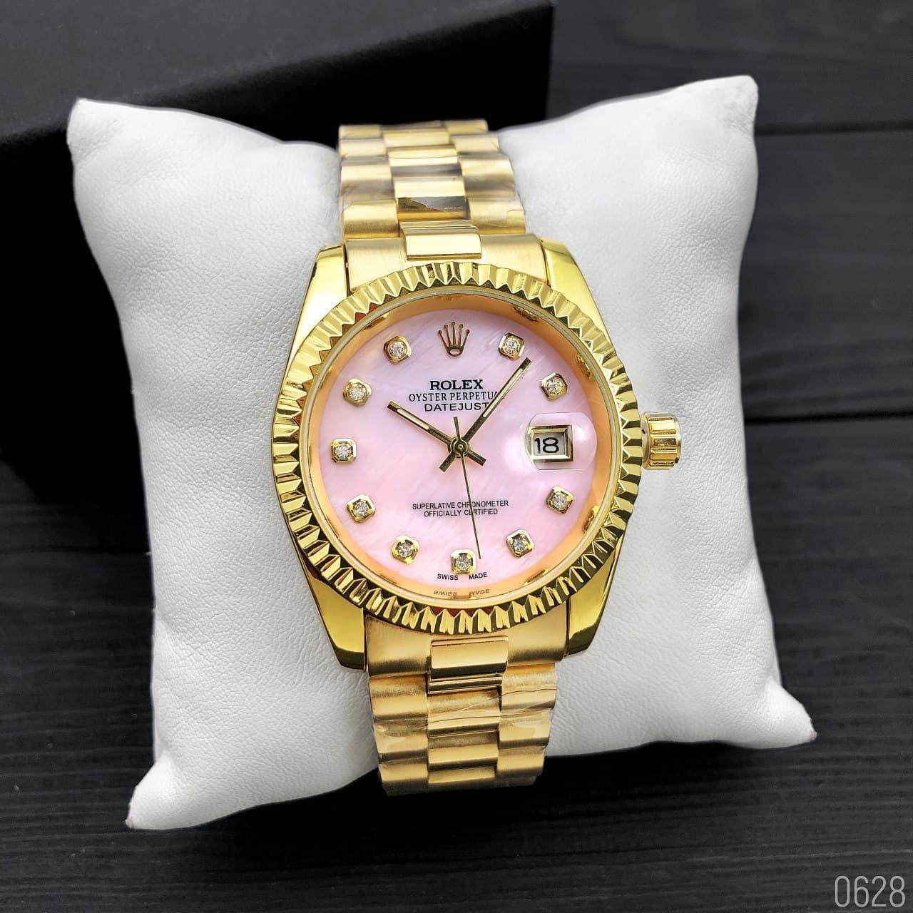 Часы наручные кварцевые в стиле Rolex Date Just Ролекс женские мужские Золотые с розовым
Часы наручные кварцевые в стиле Rolex Date Just Ролекс женские мужские Золотые с розовым