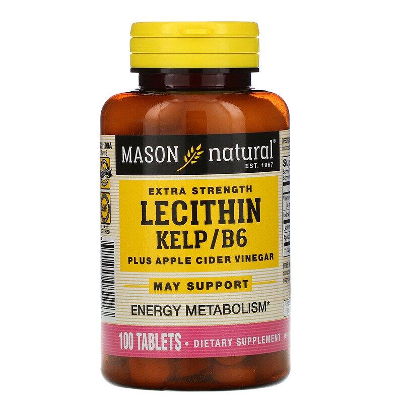 Mason Natural лецитин с йодом, витамином B6 и яблочным уксусом. 1200 мг, 100 капсул
Mason Natural лецитин с йодом, витамином B6 и яблочным уксусом. 1200 мг, 100 капсул