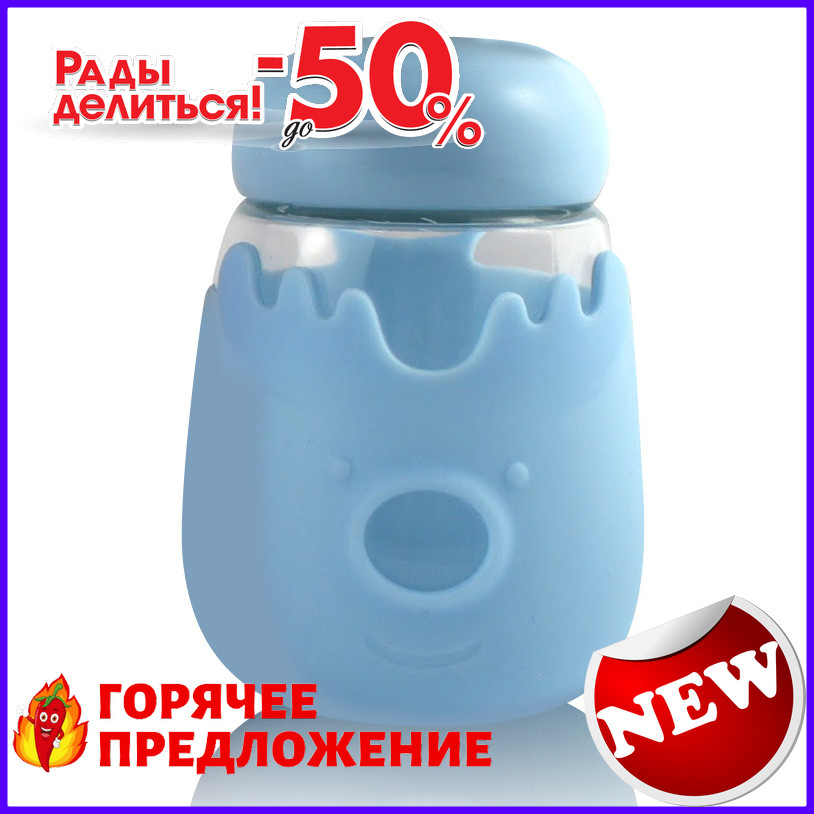 Кружка из стекла с крышкой в силиконовой защите Sweet Feeling голубая TOP_11-203633, Голубой
Кружка из стекла с крышкой в силиконовой защите Sweet Feeling голубая TOP_11-203633, Голубой