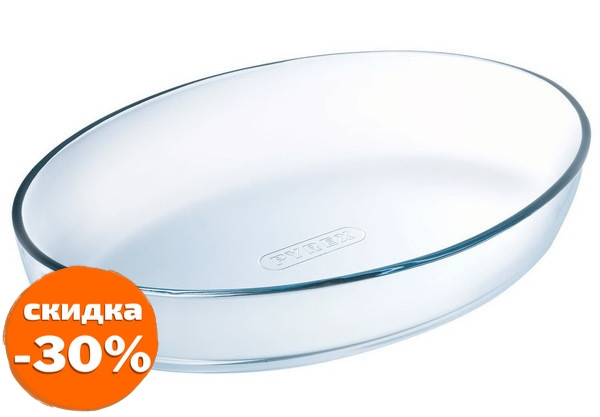 Емкость для запекания Pyrex Classic овал 39х27 см жаропрочое стекло (347B000), Прозрачное
Емкость для запекания Pyrex Classic овал 39х27 см жаропрочое стекло (347B000), Прозрачное