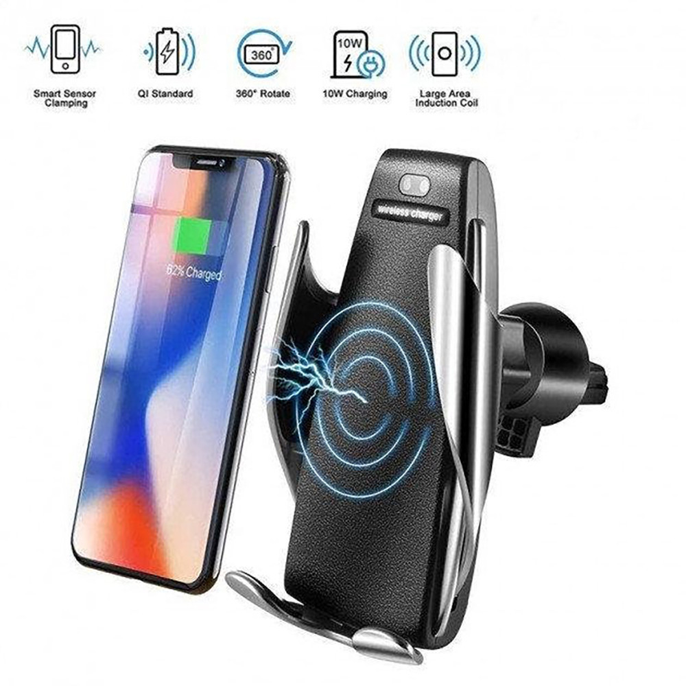 Беспроводная сенсорная зарядка Держатель в авто HOLDER S5 Wireless charger + SENSOR
Беспроводная сенсорная зарядка Держатель в авто HOLDER S5 Wireless charger + SENSOR