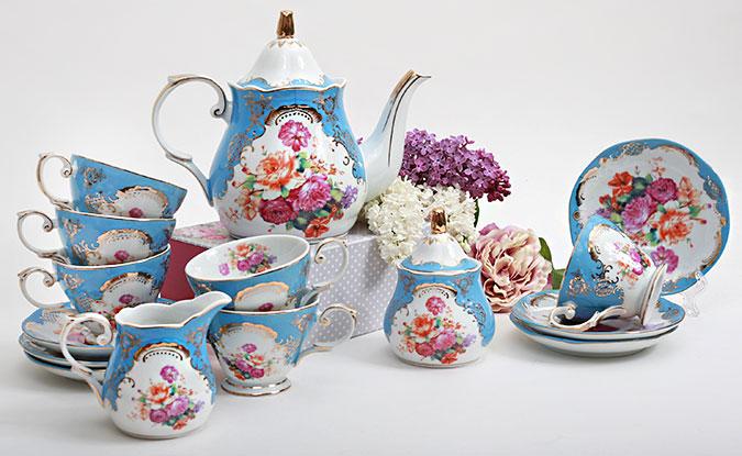 15пр. чайный набор: 6 чашек + 6 блюдец + молочник+ сахарница + чайник BonaDi 282-C84
15пр. чайный набор: 6 чашек + 6 блюдец + молочник+ сахарница + чайник BonaDi 282-C84