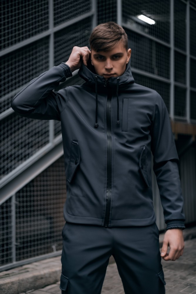 Мужская куртка Демисезонная водонепроницаемая с капюшоном Softshell "Intruder" серая. XL
Мужская куртка Демисезонная водонепроницаемая с капюшоном Softshell "Intruder" серая. XL