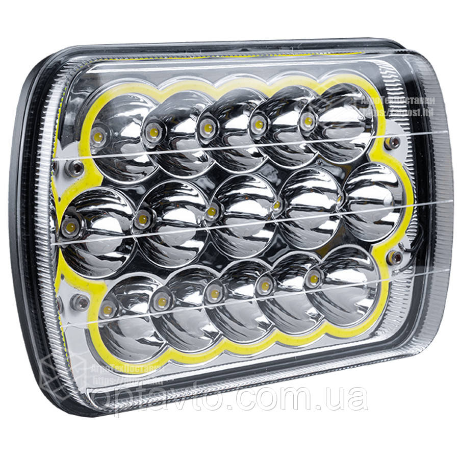 Фара LED прямоугольная 45W (15 диодов) ближн.+дальний + светящееся LED кольцо ДХО, (198х140х69) Гарантия!
Фара LED прямоугольная 45W (15 диодов) ближн.+дальний + светящееся LED кольцо ДХО, (198х140х69) Гарантия!