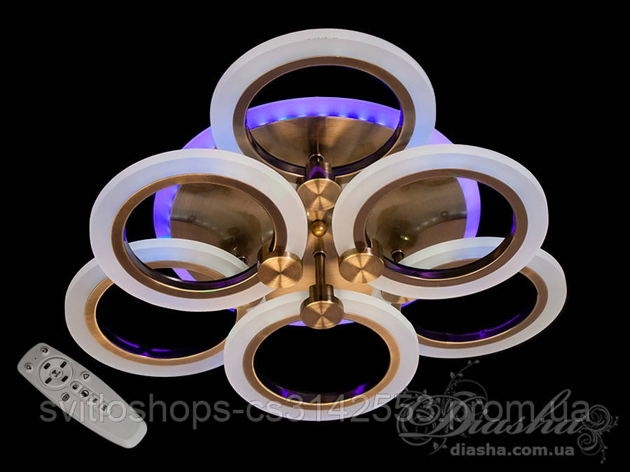 Потолочная LED-люстра с диммером и цветной подсветкой, 70W ( A3003/3+3BR (бронза) LED 3color dimmer )
Потолочная LED-люстра с диммером и цветной подсветкой, 70W ( A3003/3+3BR (бронза) LED 3color dimmer )