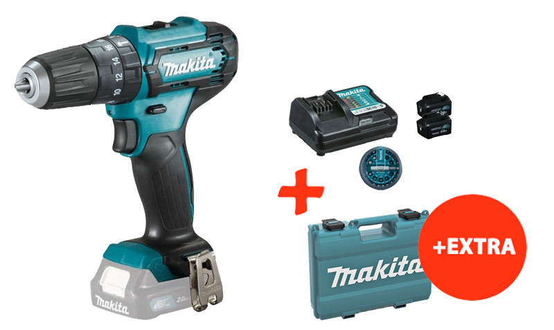 Аккумуляторный ударный шуруповерт Makita HP333DZ + 2 акк 12V 4Ah + ЗУ + биты + кейс (HP333DWMEX)
Аккумуляторный ударный шуруповерт Makita HP333DZ + 2 акк 12V 4Ah + ЗУ + биты + кейс (HP333DWMEX)
