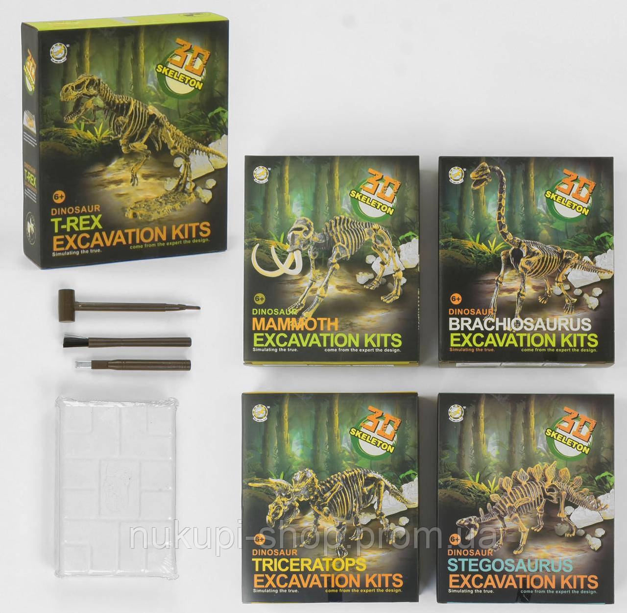 Раскопки динозавров "Dinosaur Excavation" 5 видов, в коробке 501 /502 /503 /504 /505
Раскопки динозавров "Dinosaur Excavation" 5 видов, в коробке 501 /502 /503 /504 /505