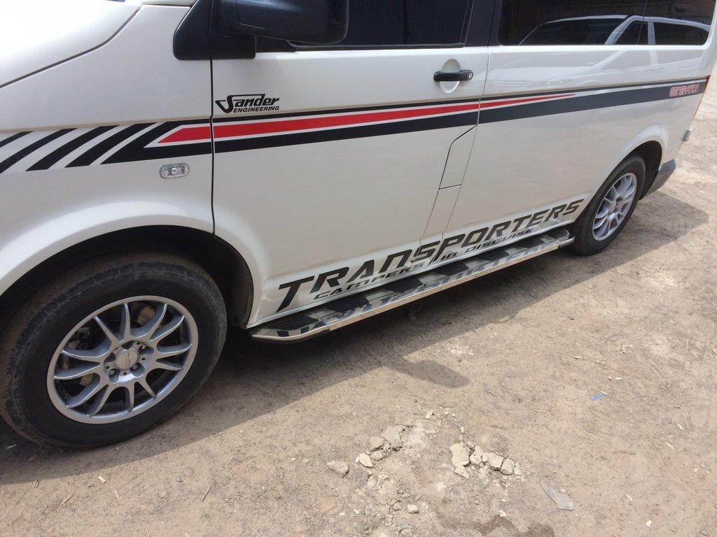 Volkswagen T5 Caravelle 2004-2010 гг. Боковые пороги Vison (2 шт., алюминий ↗ нерж) Длинная база
Volkswagen T5 Caravelle 2004-2010 гг. Боковые пороги Vison (2 шт., алюминий ↗ нерж) Длинная база