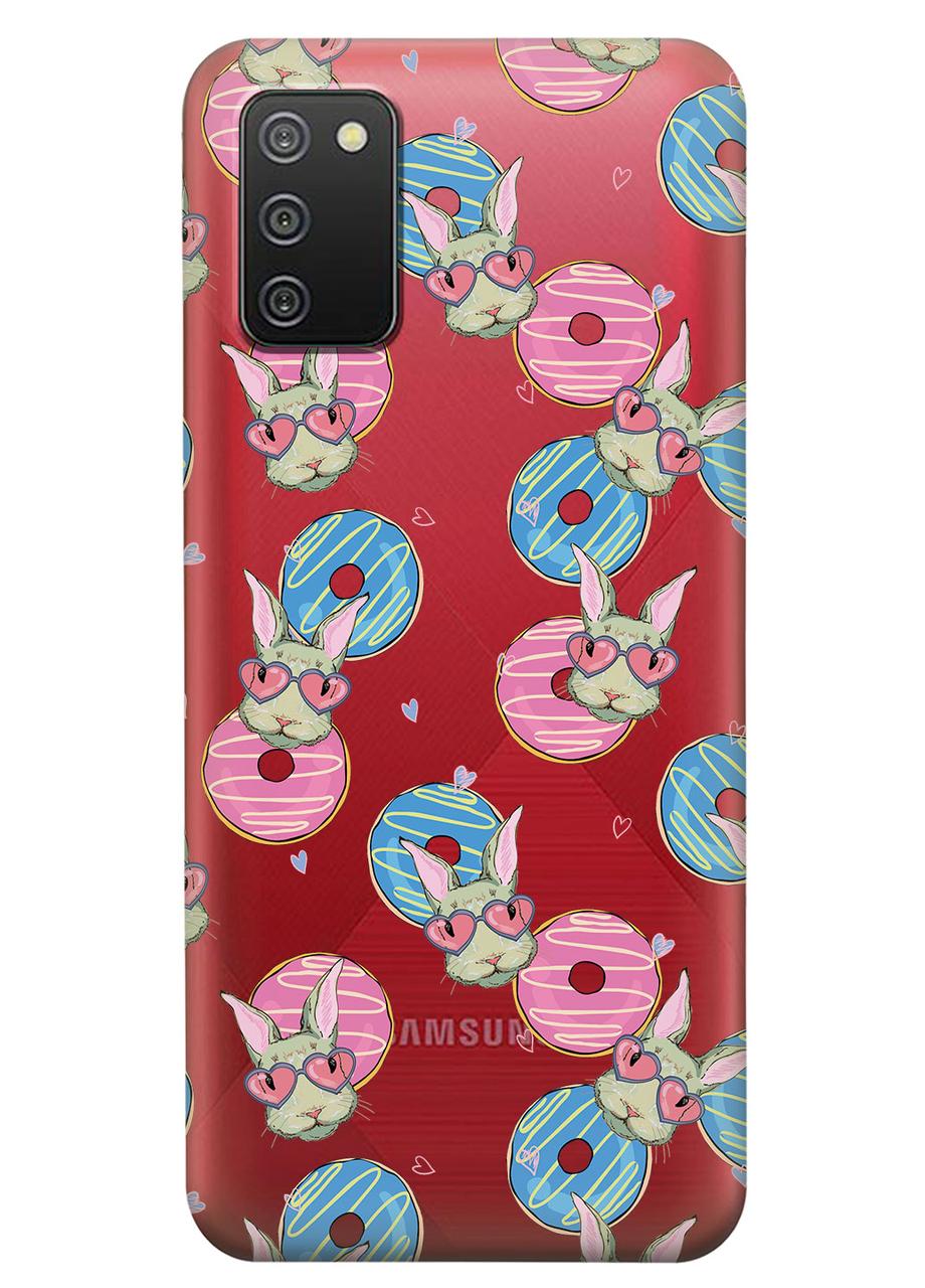 Прозрачный силиконовый чехол iSwag для Samsung Galaxy A02s с рисунком - Зайчики (KS9130
Прозрачный силиконовый чехол iSwag для Samsung Galaxy A02s с рисунком - Зайчики (KS9130